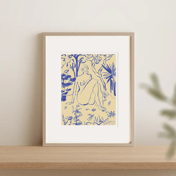 Blue Lady Print - 8x10