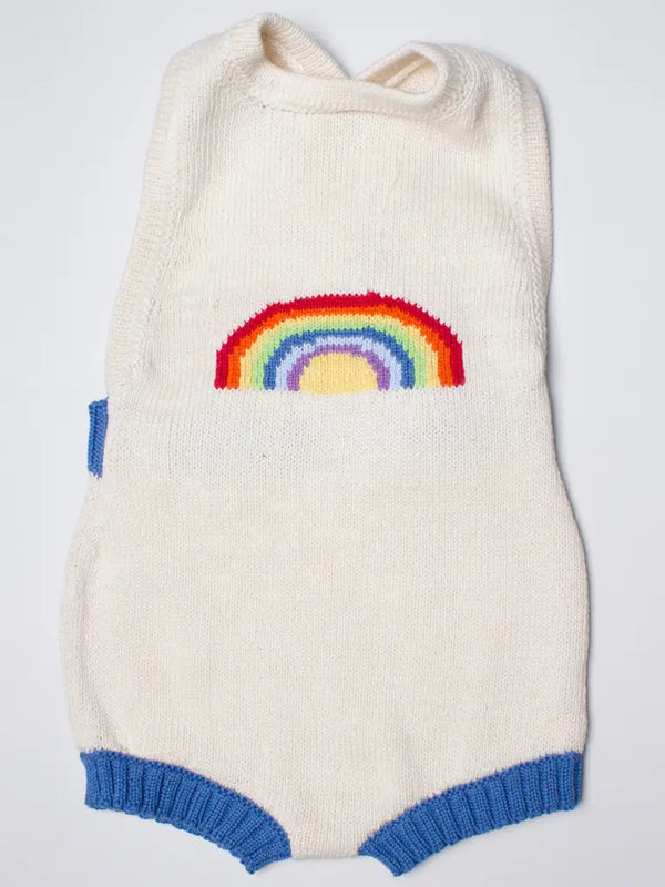 Knit Sleeveless Baby Romper - Rainbow