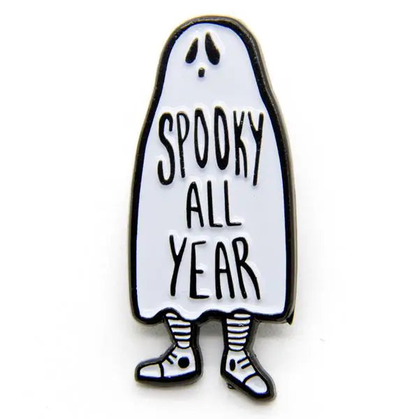 "Spooky All Year" Ghost Enamel Pin