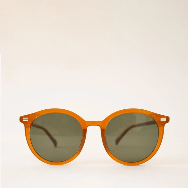 "Sam" Orange Circle Sunglasses