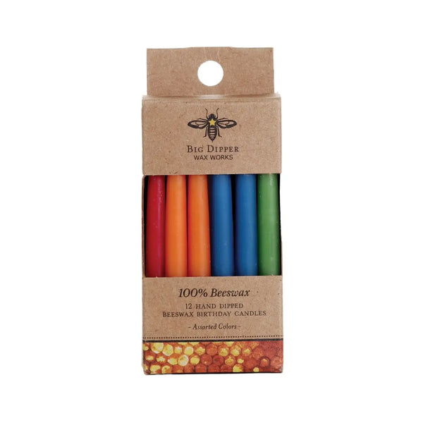 Birthday Candles – 100% Pure Beeswax – 3" Hand-Dipped