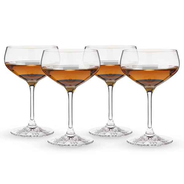 Perfect Serve Crystal Coupette Cocktail Glasses - Set of 4