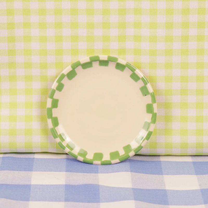 Ceramic Mini Checkerboard Ring Dish