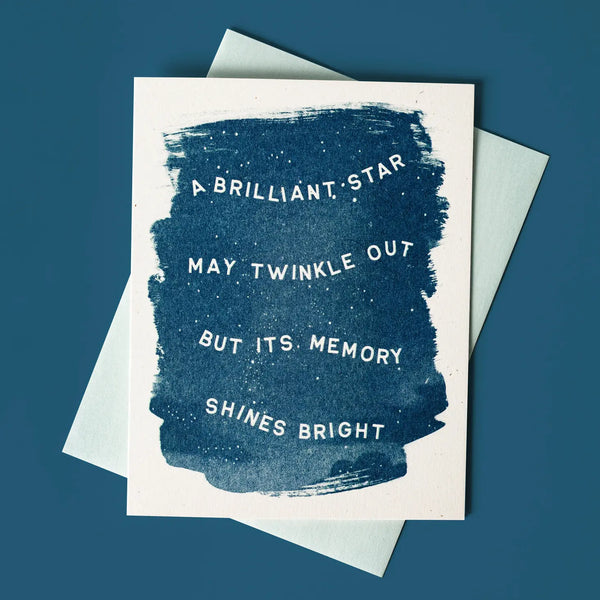 A Brilliant Star May Twinkle Out - Sympathy Card