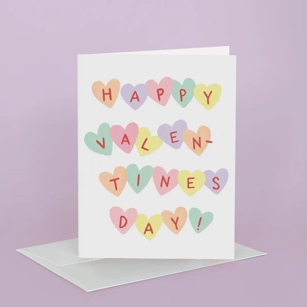 Conversation Hearts Greeting Card