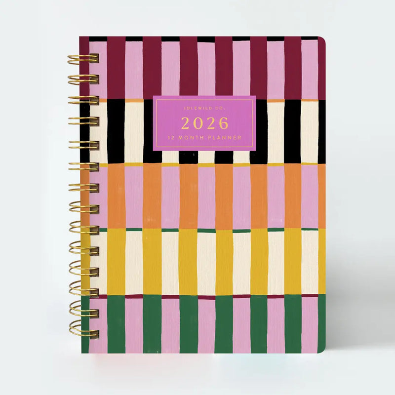 2026 Pocket Size Planner, Painted Stripes