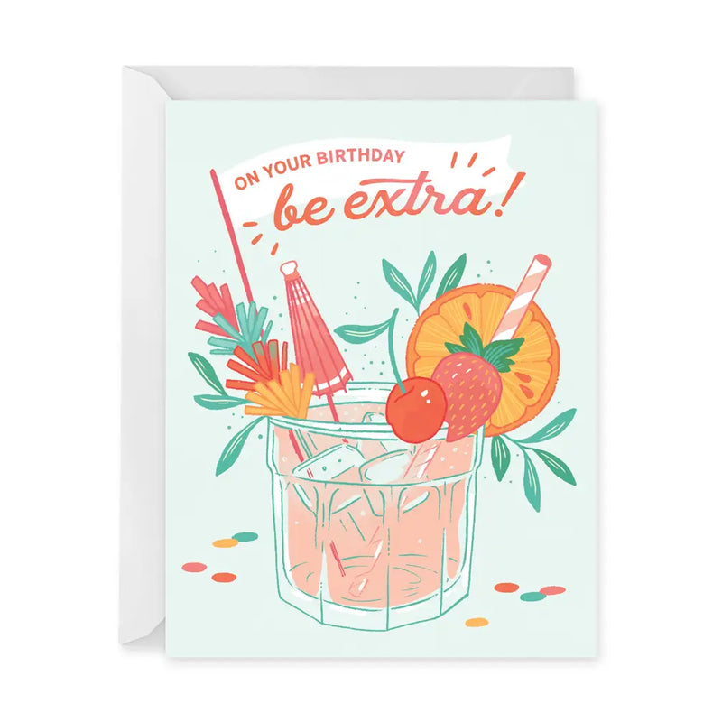 Birthday Cocktail Card Card