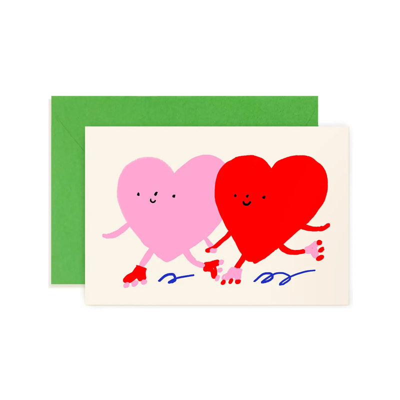 Skating Heart Pals Mini Note