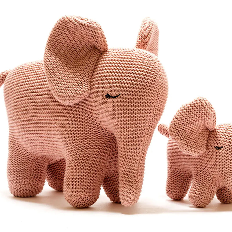 Chunky Knit Organic Plush Elephant