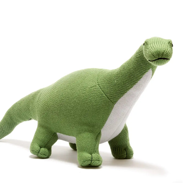Knitted Green Plush Titanosaur Dinosaur