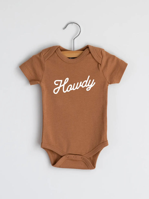 Camel "Howdy" Organic Baby One Piece