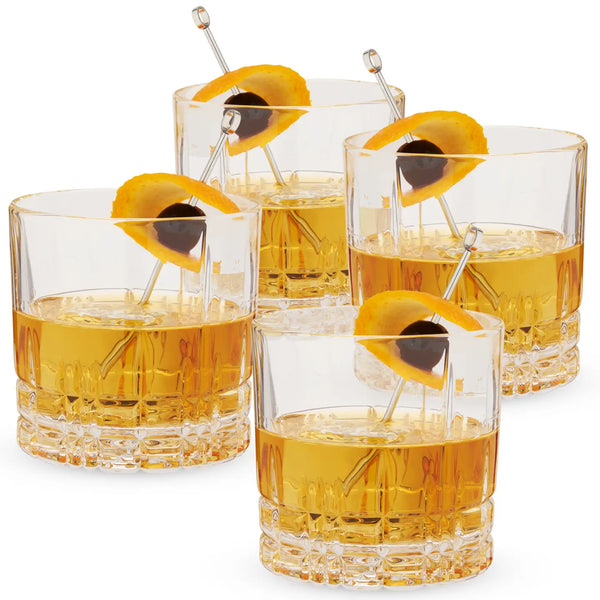 Perfect Serve Crystal Lowball Glasses, 13 oz - Set of 4