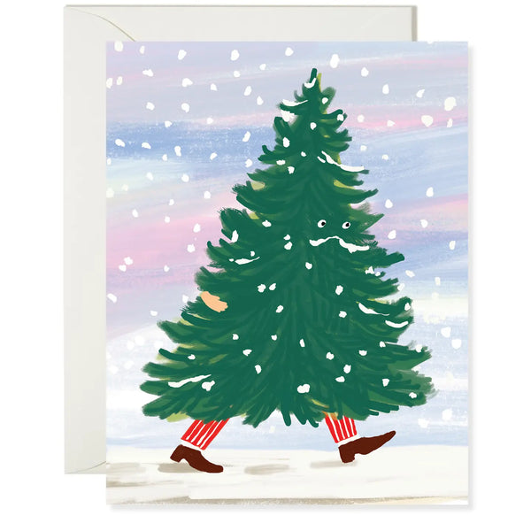 Walking Christmas Tree Card