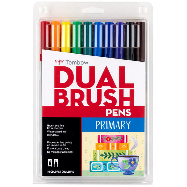 Tombow Dual Brush Pen Art Markers: Primary - 10-Pack