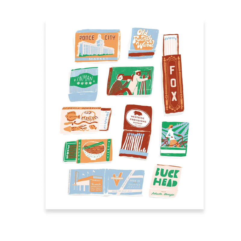 Atlanta Matchboxes Art Print