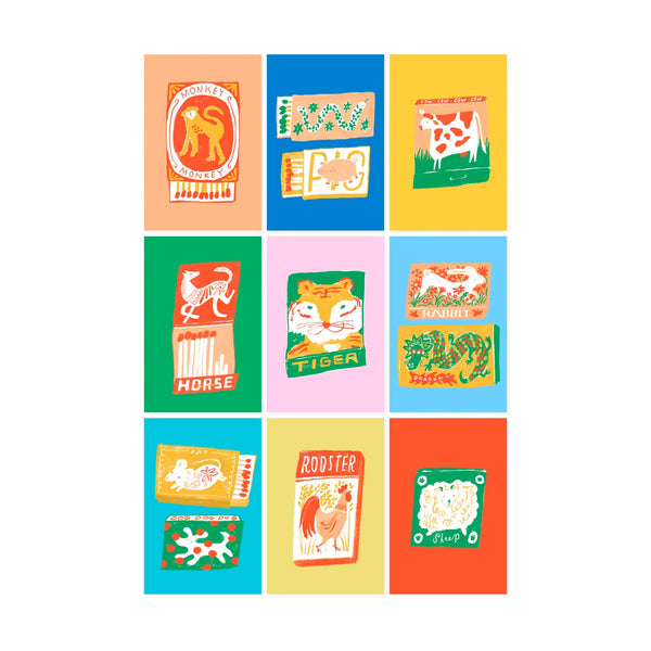 Chinese Zodiac Notecard Set