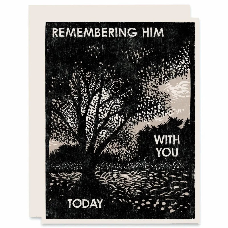 Remembering Him With You Letterpress Card