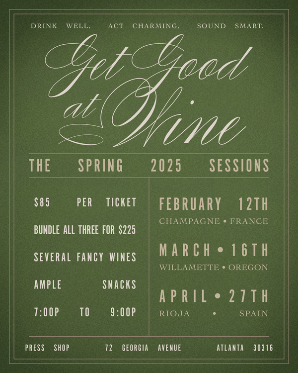 Get Good At Wine 2025 Sessions