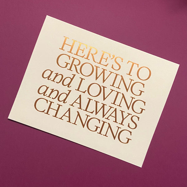 Heres to Growing Holiday Foldover Card