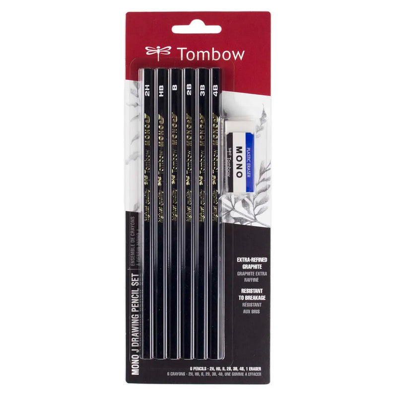 Tombow Mono J Drawing Pencil Set - 6-Pack