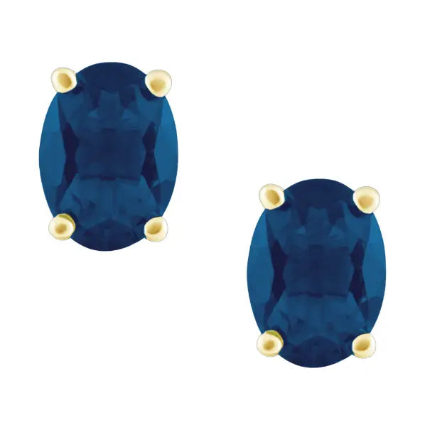 Sapphire Oval Cut Studs