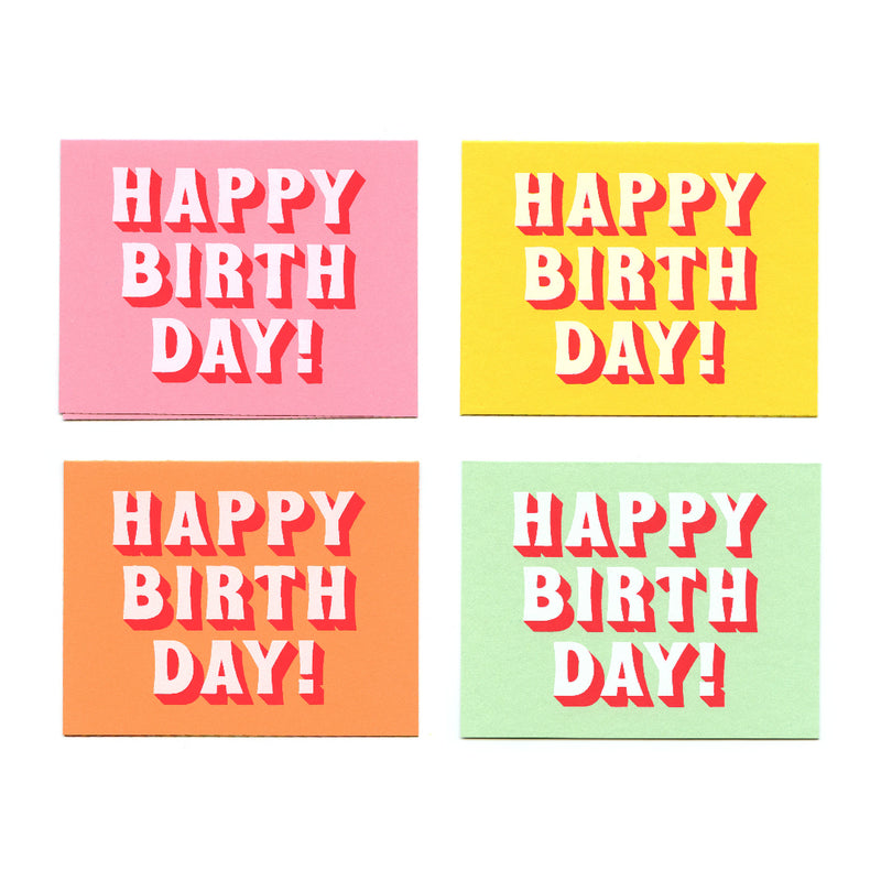 Happy Birthday Shadow Type Card