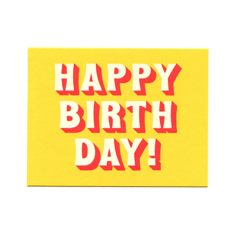 Happy Birthday Shadow Type Card