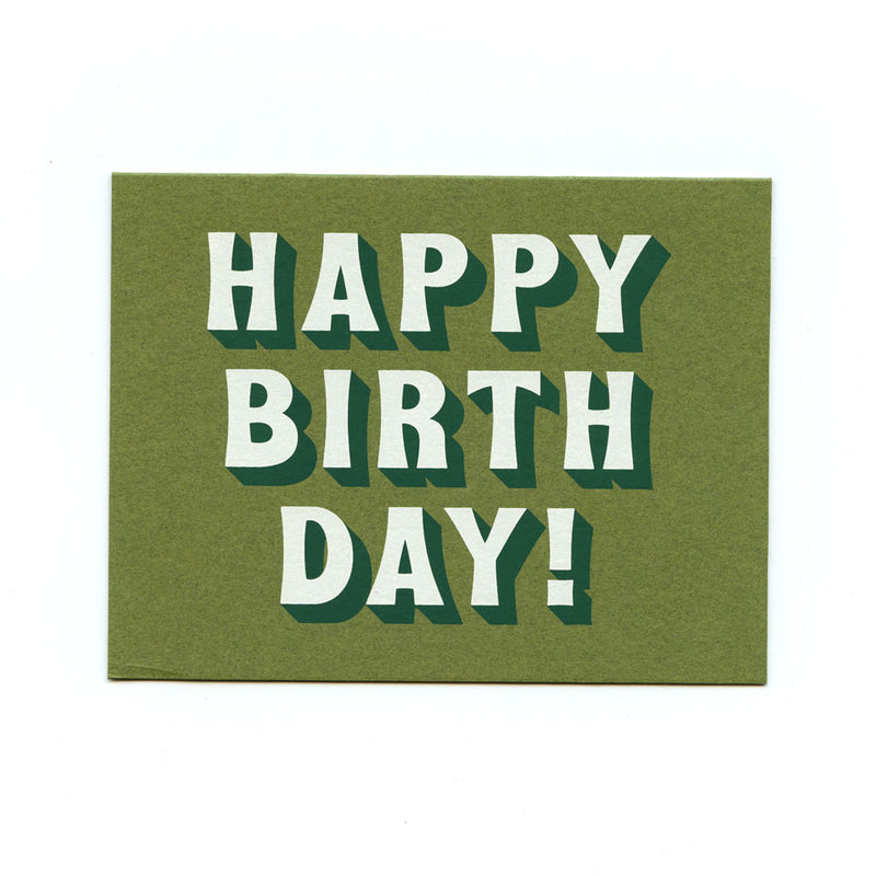 Happy Birthday Shadow Type Card