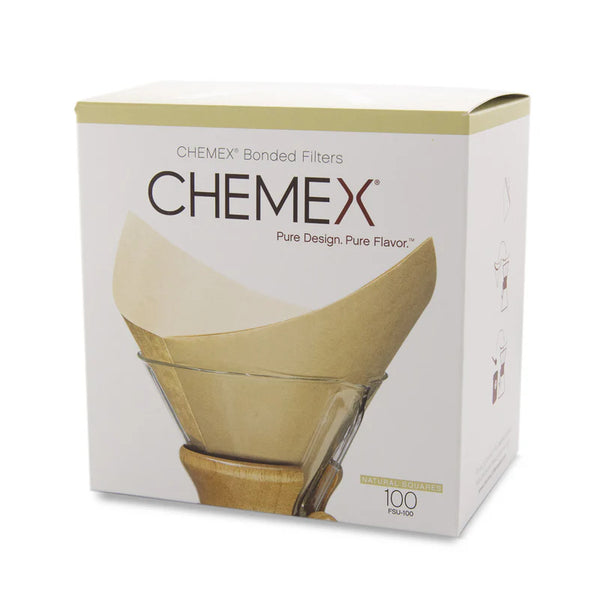 Chemex Pre-folded Square Filters - Natural - Box of 100