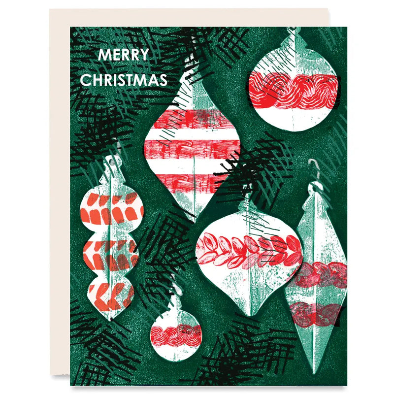 Merry Christmas Holiday Letterpress Card