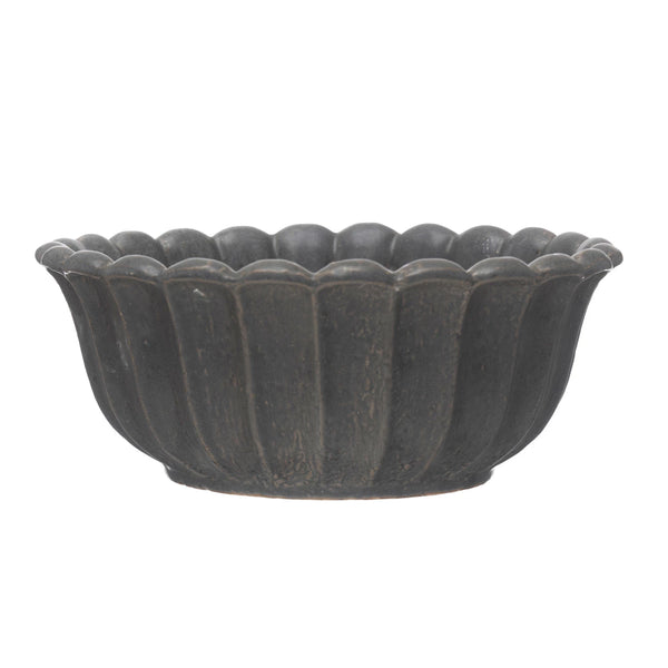 Scalloped Stoneware Bowl