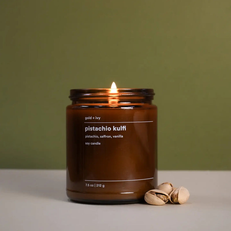 Gold & Ivy Pistachio Kulfi Soy 3.5oz Mini Candle