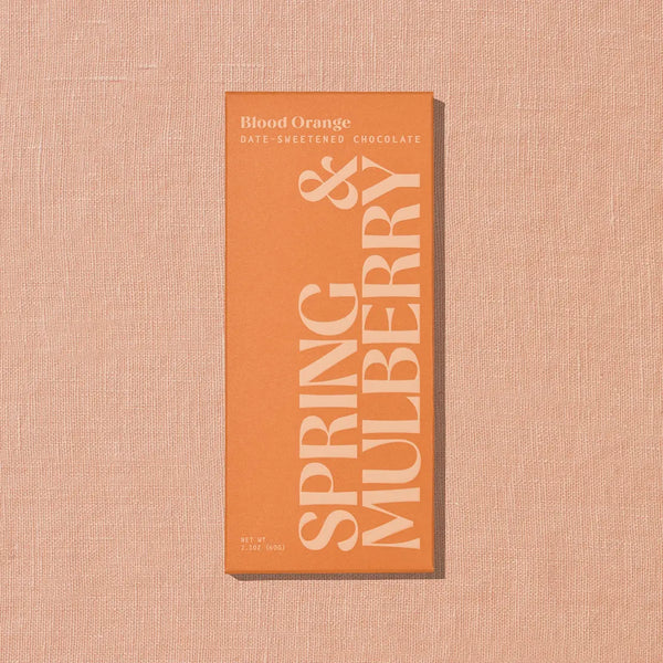 Spring & Mulberry Blood Orange Date Dark Chocolate