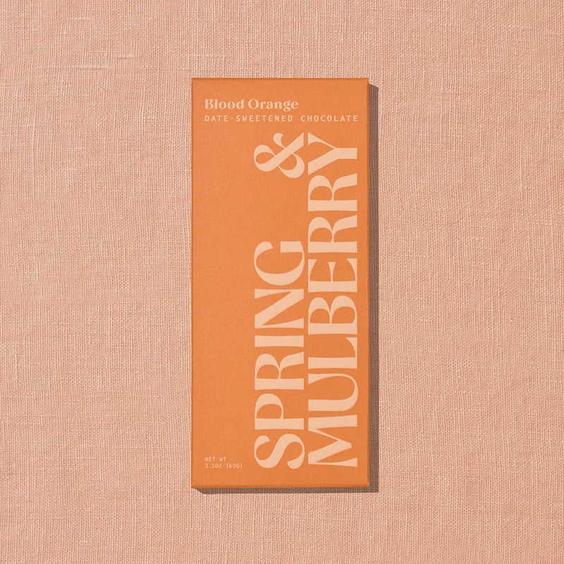Spring & Mulberry Blood Orange Date Dark Chocolate