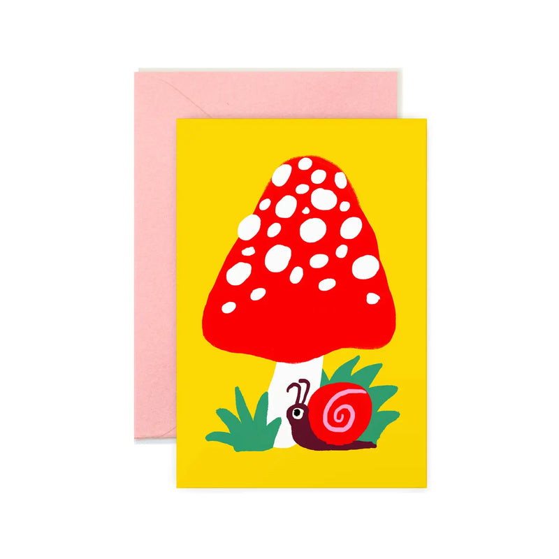 Mushroom and Snail Mini Note