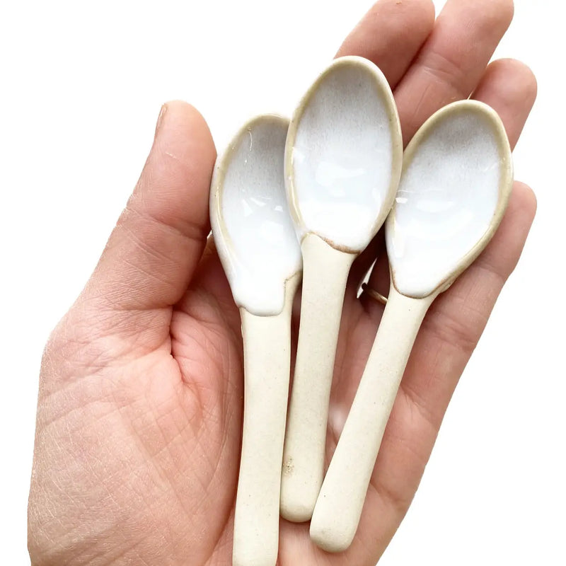 Milk and Honey Stoneware Salt / Sugar Spoon