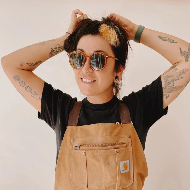 Orange Circle Sunglasses