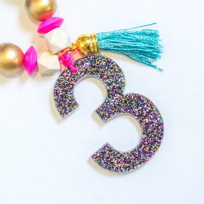 Kids Birthday Glitter Numbers