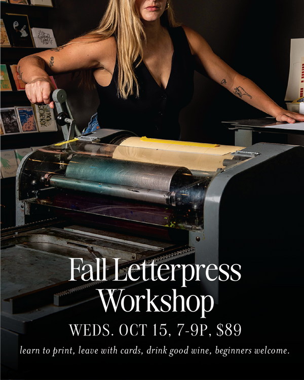 Fall Letterpress Workshop