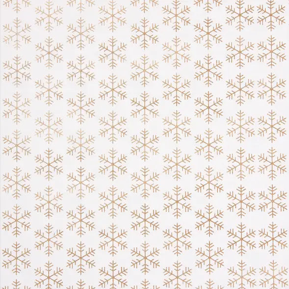 Gold Snowflakes Christmas Wrapping Paper