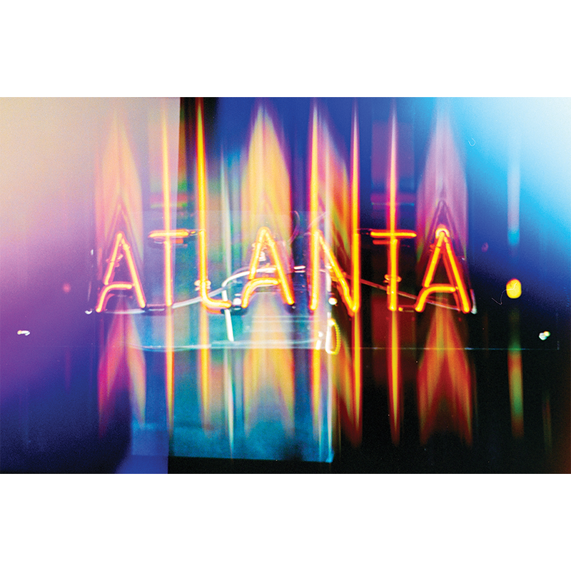 Large Neon Atlanta Print