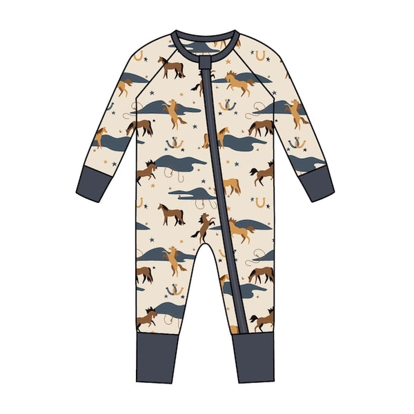 Ryder Baby Bamboo Footless Zip Romper