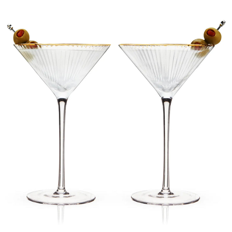 Meridian Ripple Martini Glasses