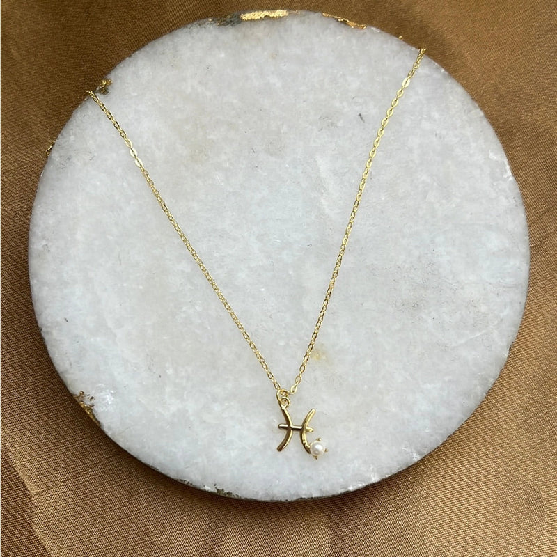 Zodiac Pearl Necklace