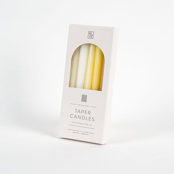 Neutral Taper Candles, Set of 5