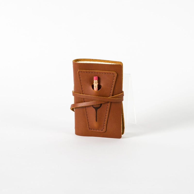 Leather Golf Log with Pocket