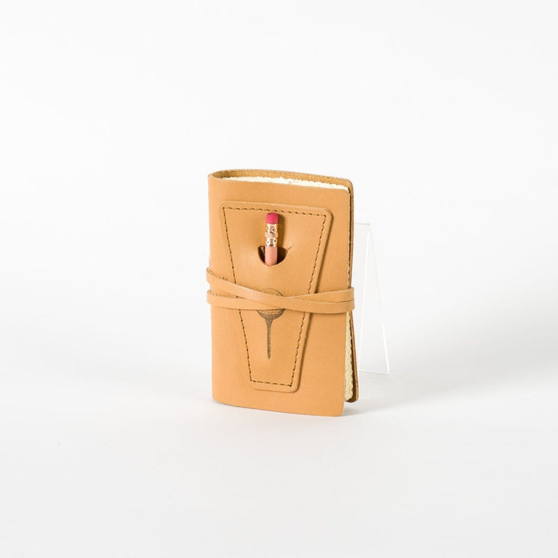 Leather Golf Log with Pocket