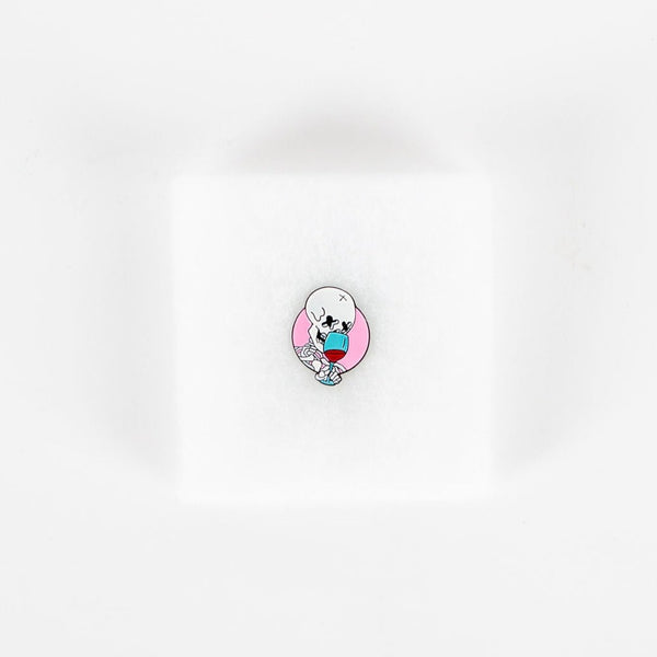 Skull Whiff Enamel Pin