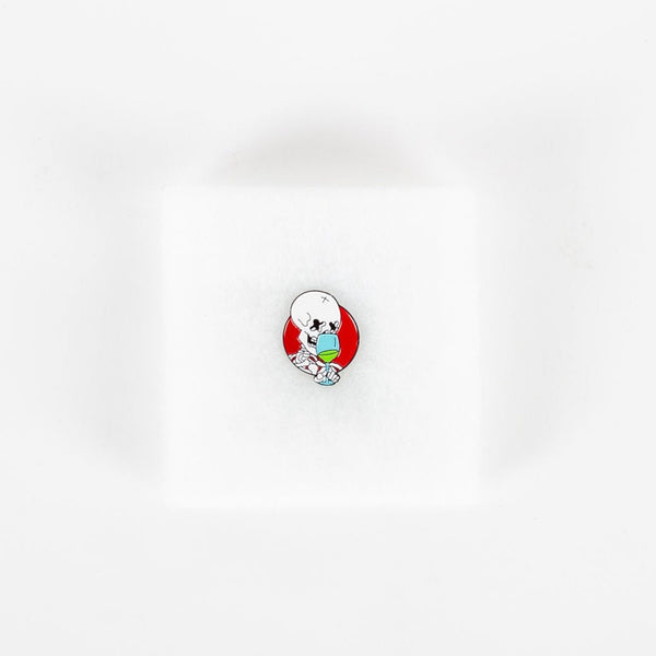 Skull Whiff Enamel Pin