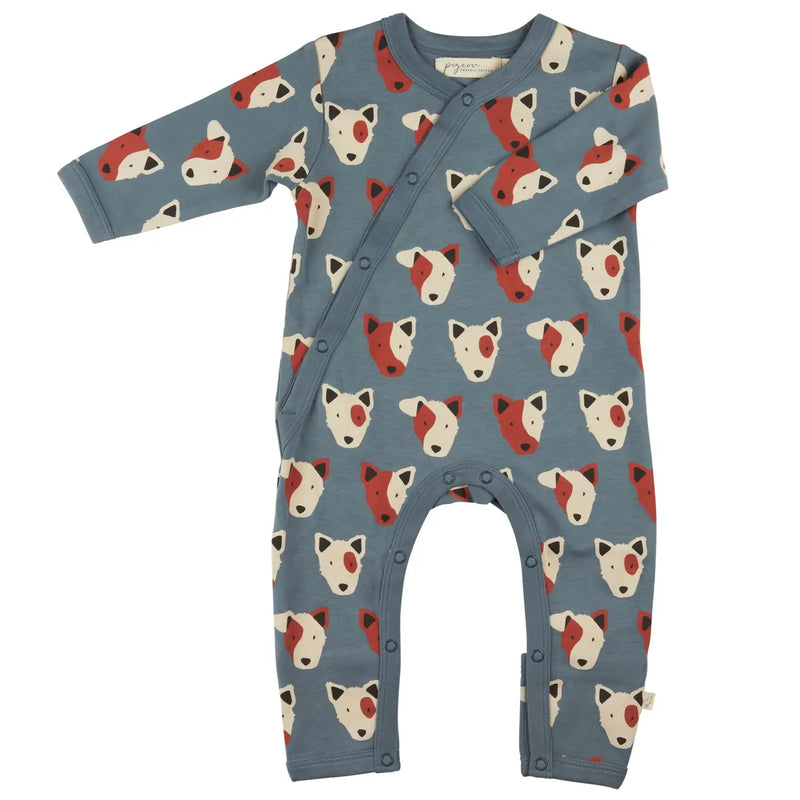 Blue Dog Kimono Romper